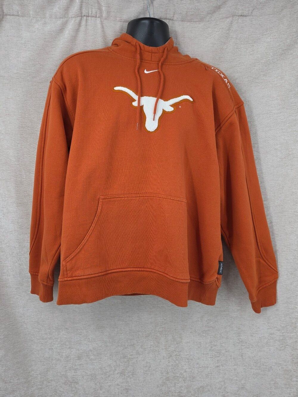 Vintage Nike Men's Texas Longhorns Orange Hoodie Sweatshirt Center Swoosh
